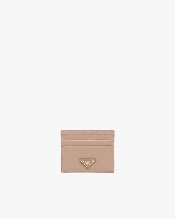 Powder Pink Saffiano Leather Card Holder