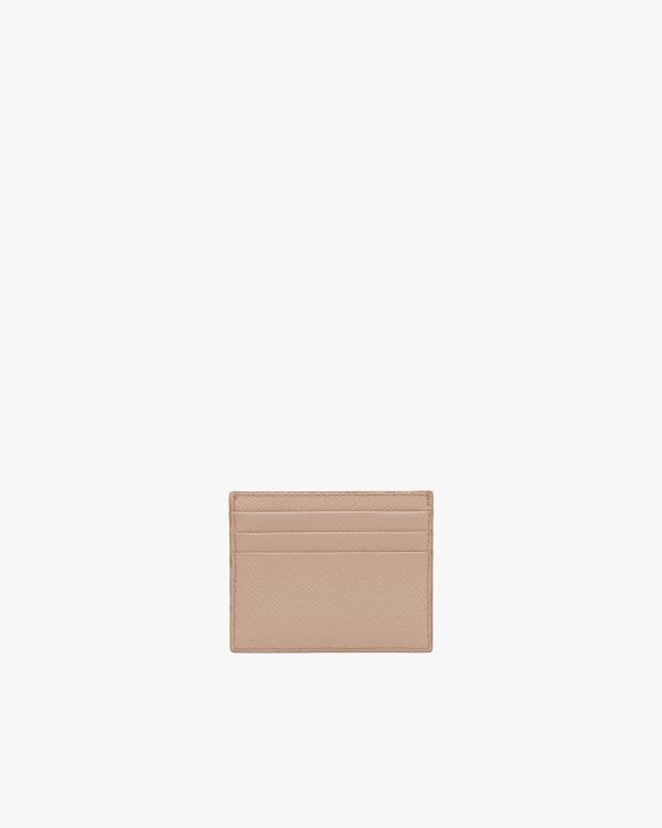 Powder Pink Saffiano Leather Card Holder - Image 3