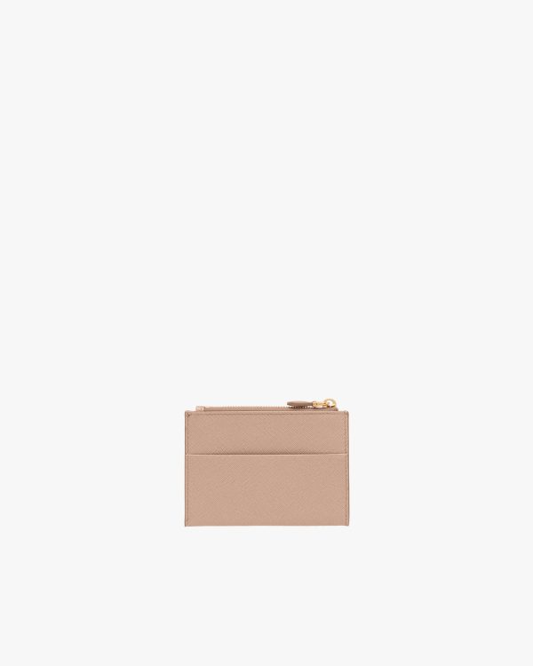 Powder Pink Saffiano Leather Card Holder - Image 3