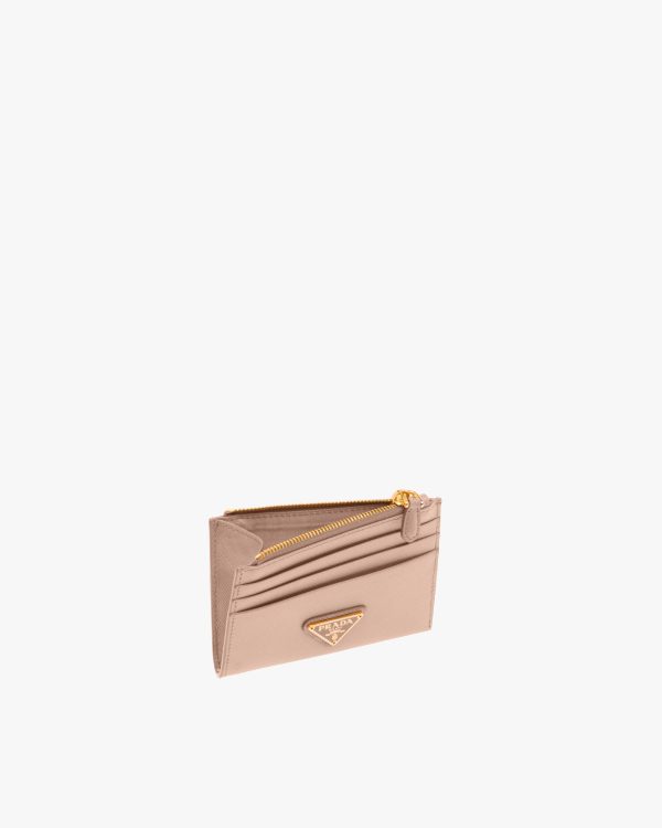 Powder Pink Saffiano Leather Card Holder - Image 4