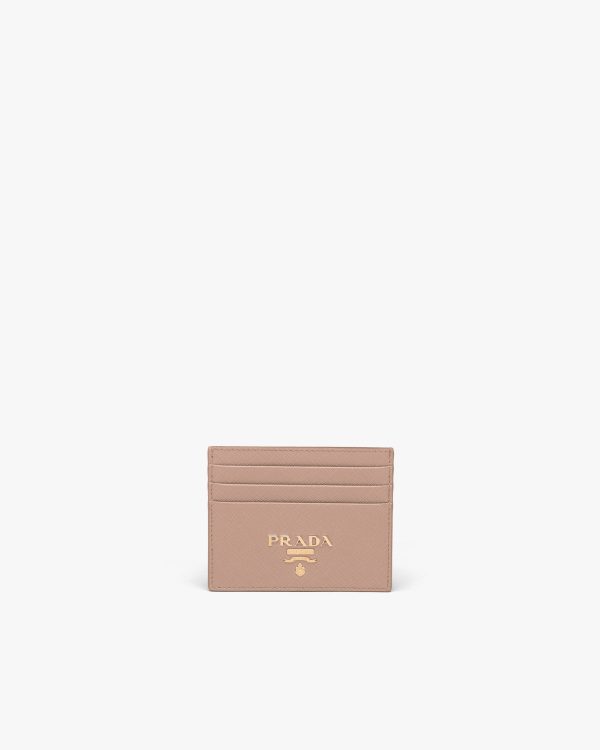 Powder Pink Saffiano Leather Card Holder