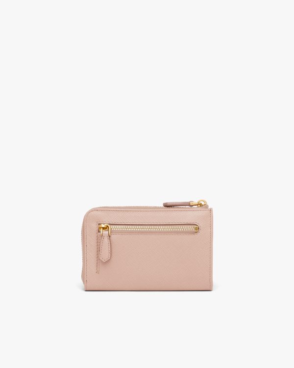 Powder Pink Saffiano Leather Keychain - Image 3