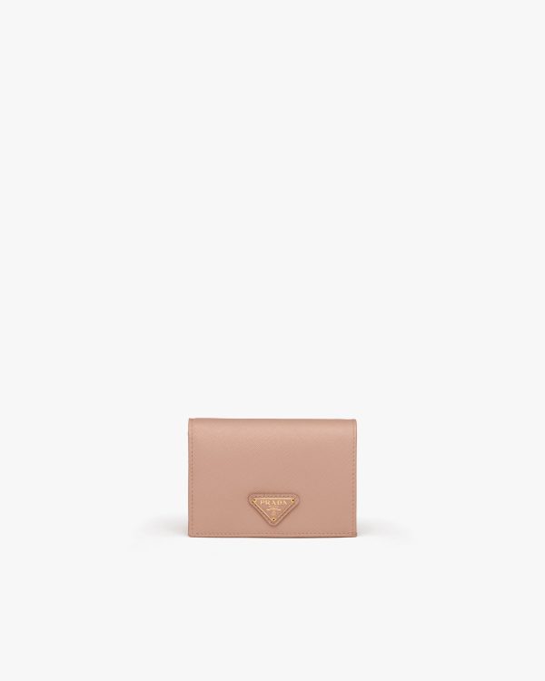 Powder Pink Small Saffiano Leather Wallet
