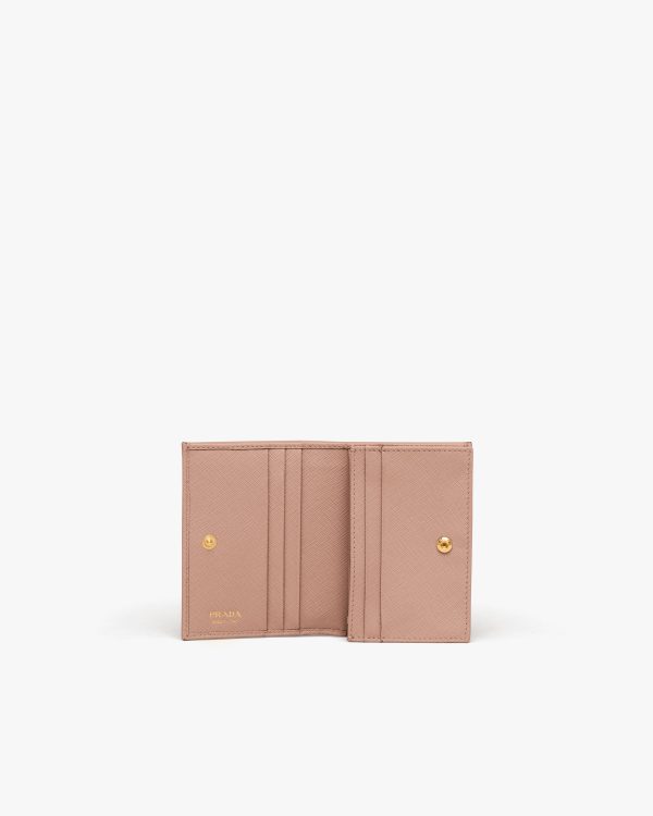 Powder Pink Small Saffiano Leather Wallet - Image 2