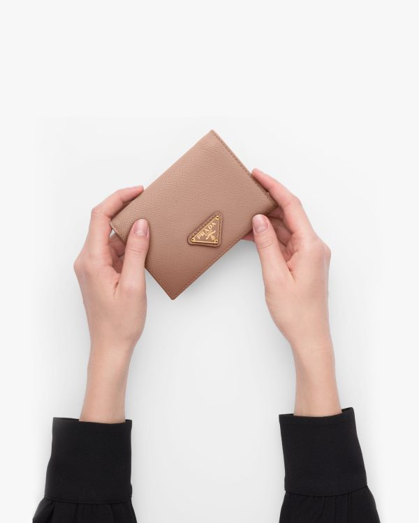 Powder Pink Small Saffiano Leather Wallet - Image 3