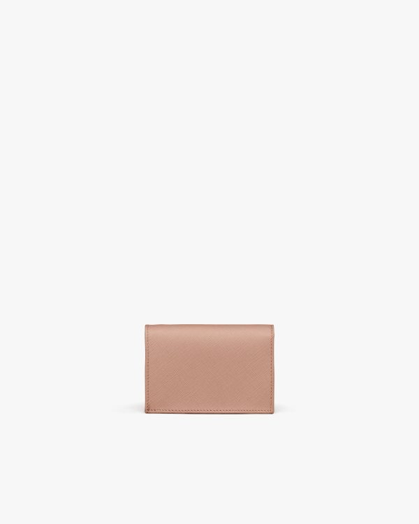 Powder Pink Small Saffiano Leather Wallet - Image 5