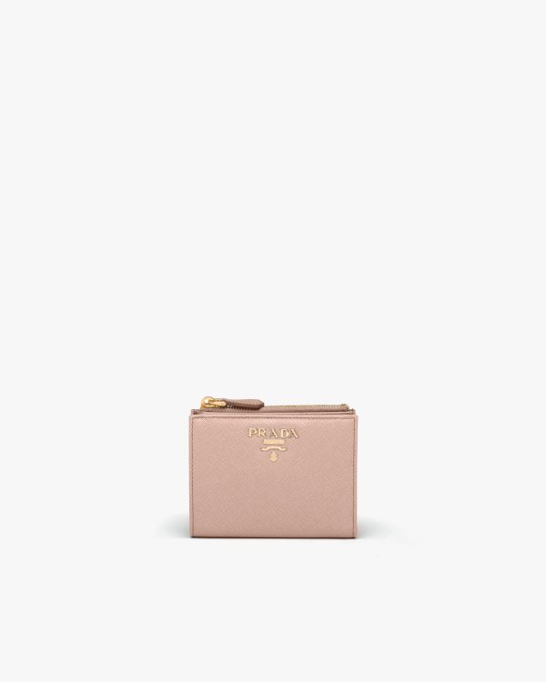 Powder Pink Small Saffiano Leather Wallet