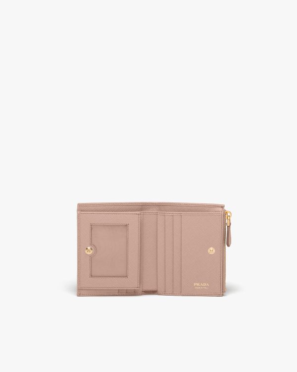 Powder Pink Small Saffiano Leather Wallet - Image 2