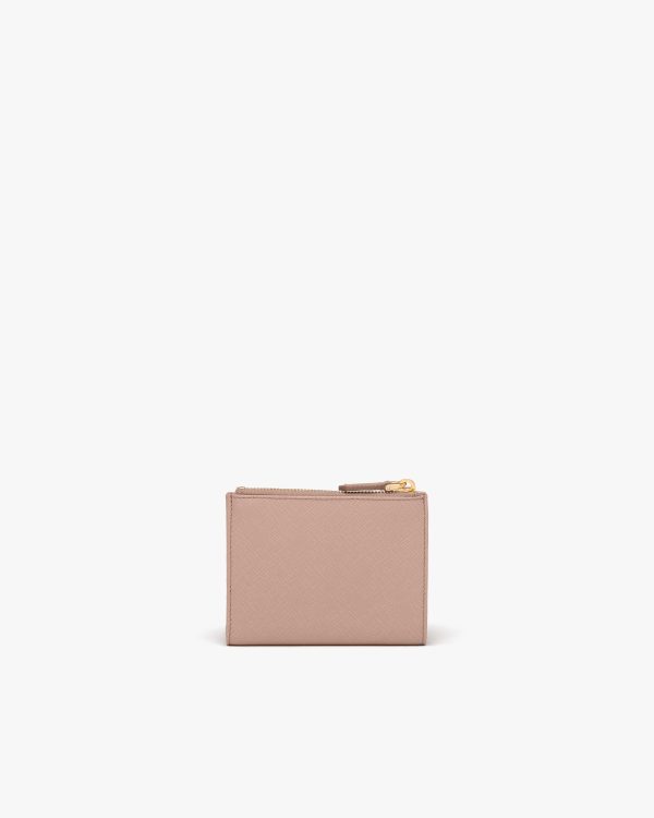 Powder Pink Small Saffiano Leather Wallet - Image 5