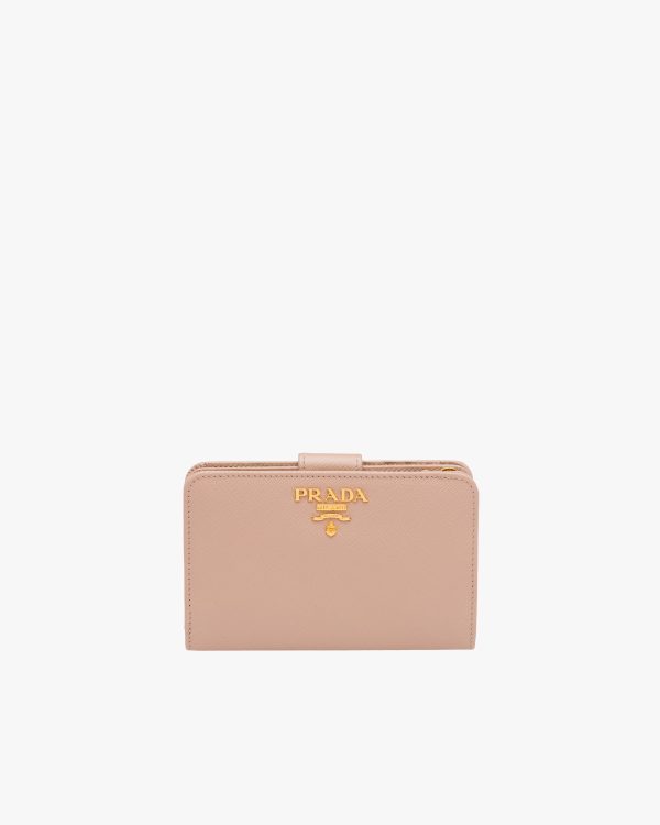 Powder Pink Small Saffiano Leather Wallet