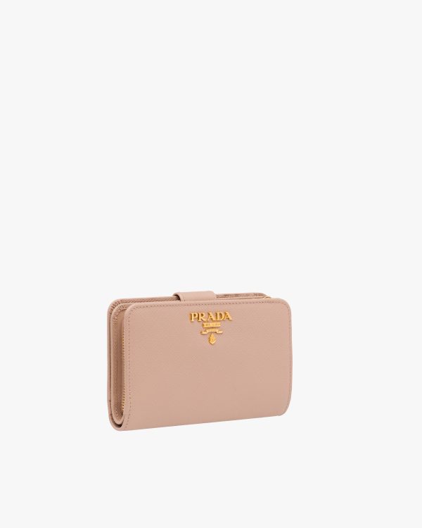 Powder Pink Small Saffiano Leather Wallet - Image 4