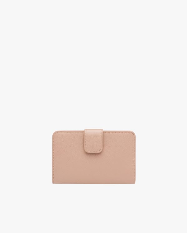 Powder Pink Small Saffiano Leather Wallet - Image 5