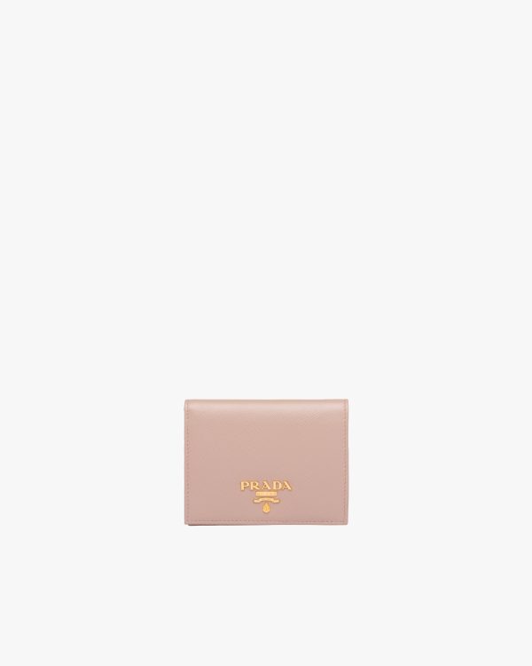 Powder Pink Small Saffiano Leather Wallet