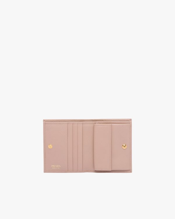 Powder Pink Small Saffiano Leather Wallet - Image 2