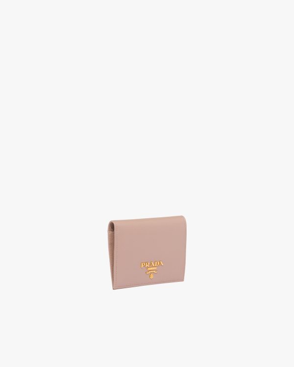 Powder Pink Small Saffiano Leather Wallet - Image 4