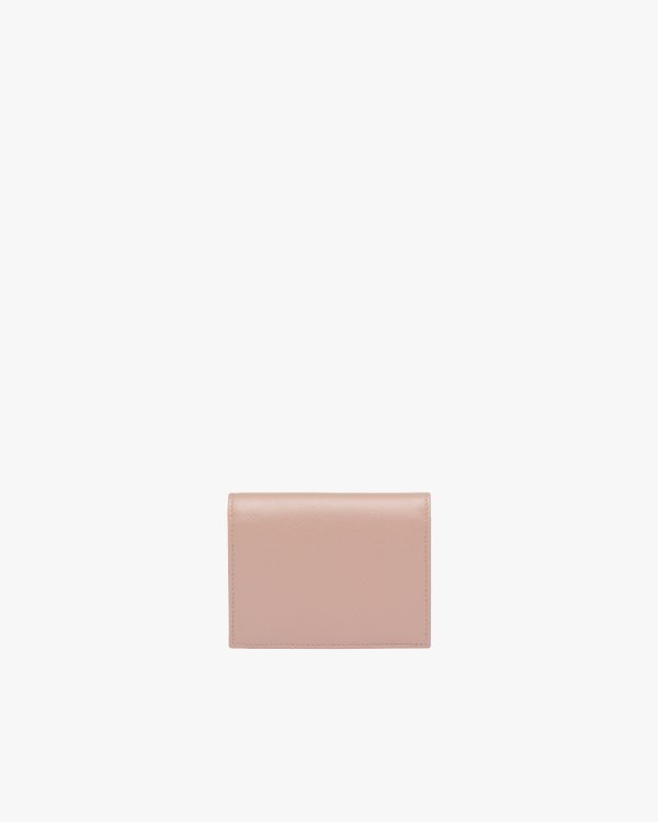 Powder Pink Small Saffiano Leather Wallet - Image 5