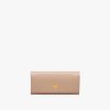 Powder Pink/fiery Red Large Saffiano Leather Wallet