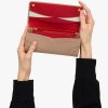 Powder Pink/fiery Red Large Saffiano Leather Wallet - Image 3