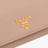 Powder Pink/fiery Red Large Saffiano Leather Wallet - Image 6