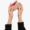 Powder Pink/fiery Red Saffiano Leather Card Holder - Image 2