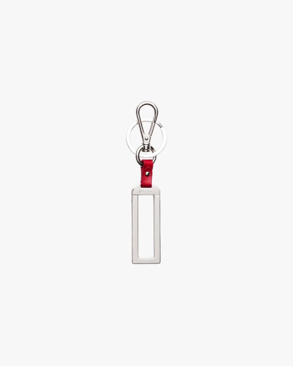 Red My Character metal name tag