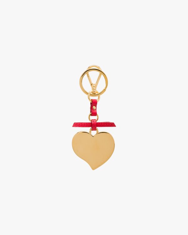 Red Saffiano And Metal Keychain Trick - Image 2