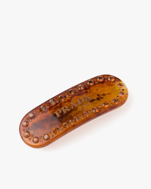 Rust Tortoiseshell Plex Hair Clip - Image 3