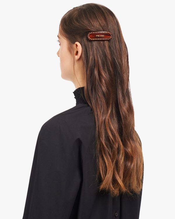 Rust Tortoiseshell Plex Hair Clip - Image 2