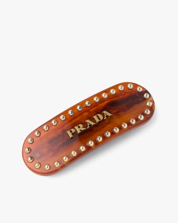 Rust Tortoiseshell Plex Hair Clip - Image 3