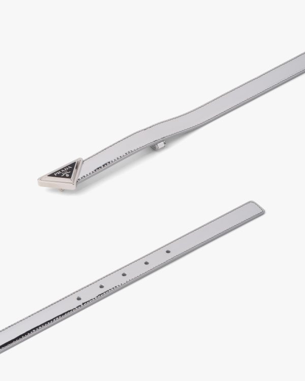 Silver Brushed leather belt - Image 2