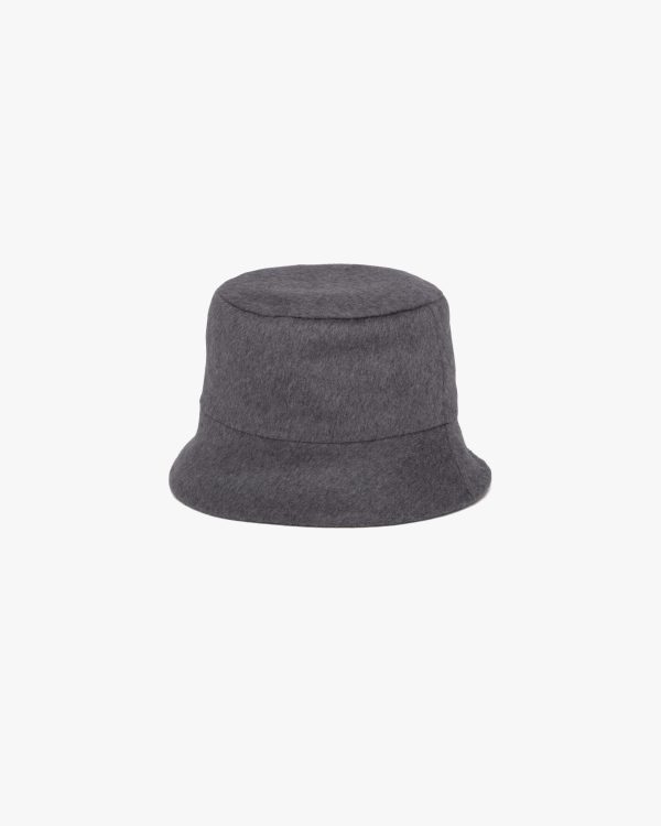 Slate/camel Cashmere bucket hat - Image 3