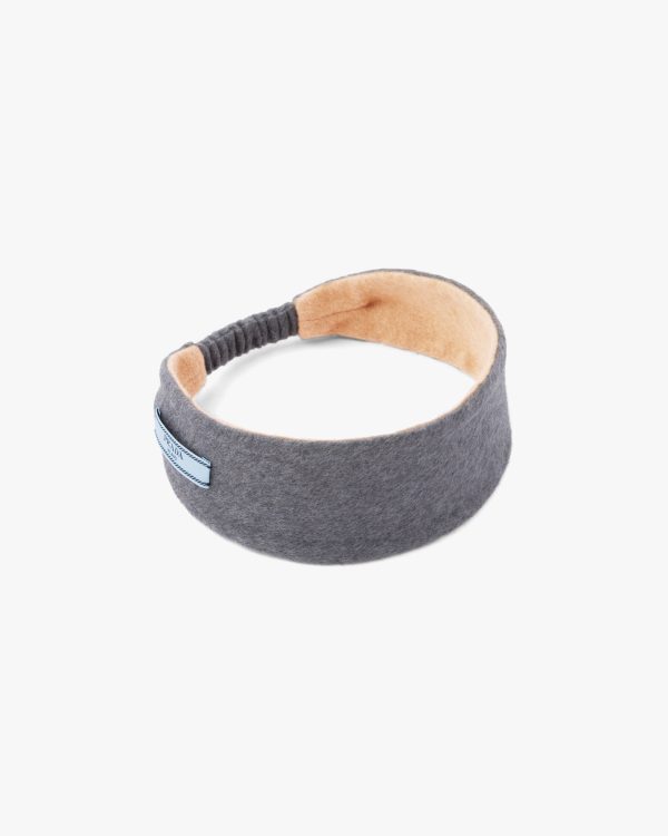 Slate/camel Cashmere headband - Image 3