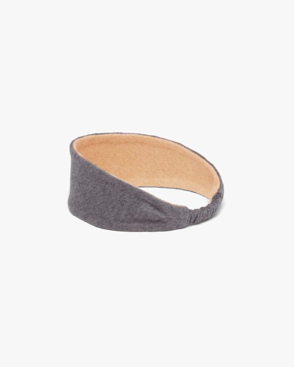 Slate/camel Cashmere headband - Image 4