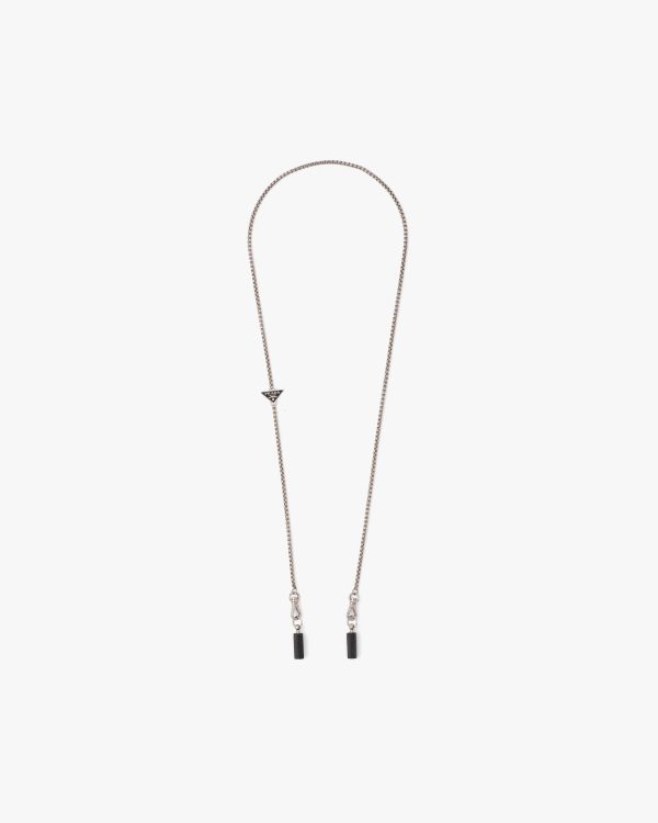 Steel/black Chain for AirPods and AirPods Pro case