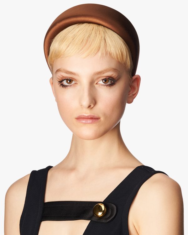 Tobacco Satin Headband - Image 2