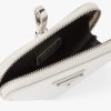 White Brushed leather triangle mini-pouch - Image 3