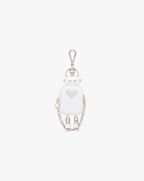 White Nylon robot keychain trick