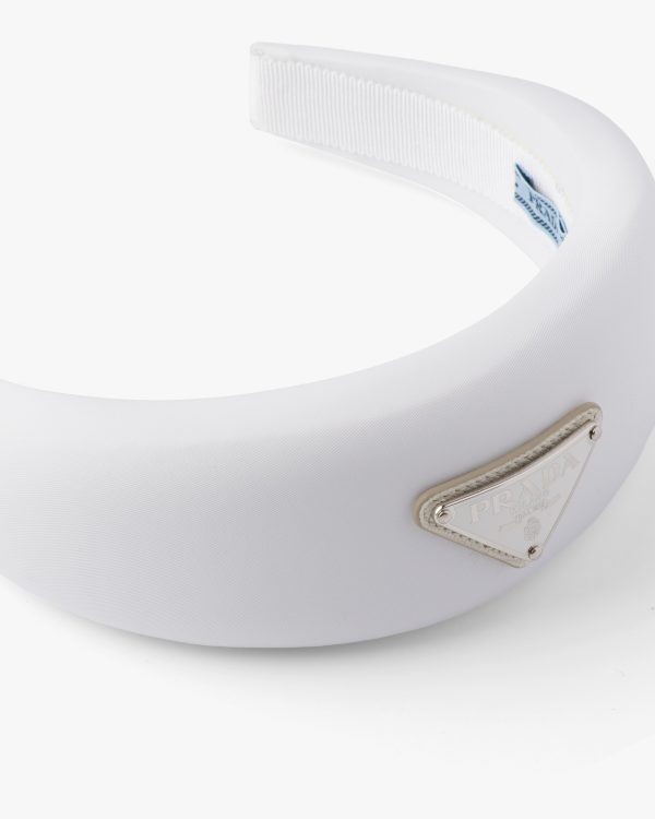 White Re-Nylon headband - Image 3