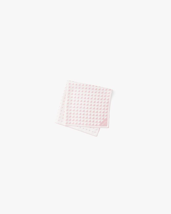 White/alabaster Pink Printed twill scarf