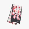 White/black Double Match Lipstick printed silk scarf