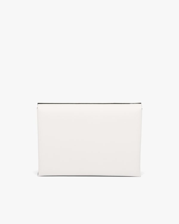 White/black Small Saffiano leather document holder - Image 5