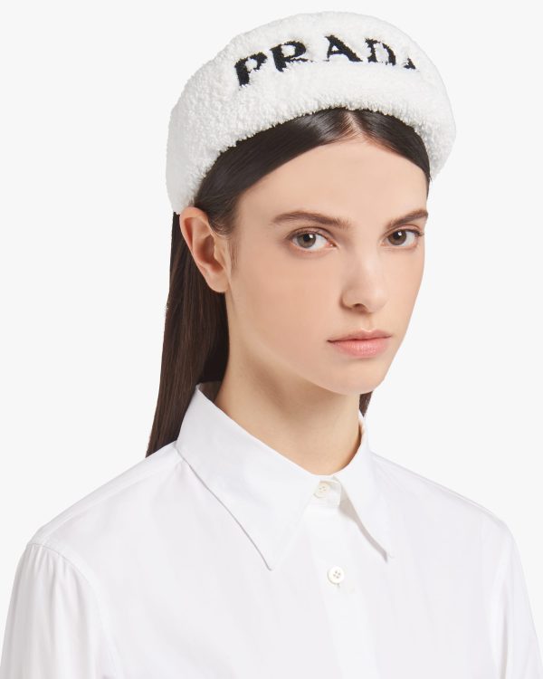 White/black Terrycloth headband - Image 2
