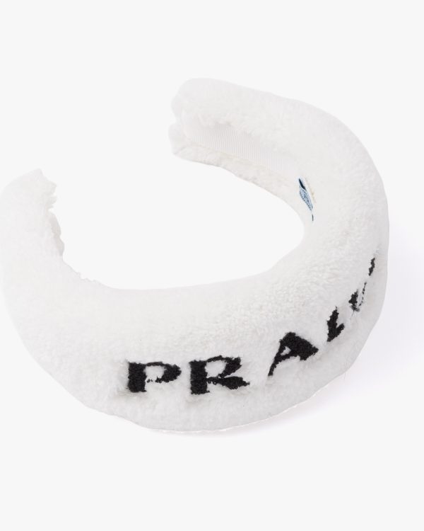 White/black Terrycloth headband - Image 3