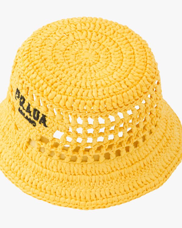 Yellow Raffia bucket hat - Image 4