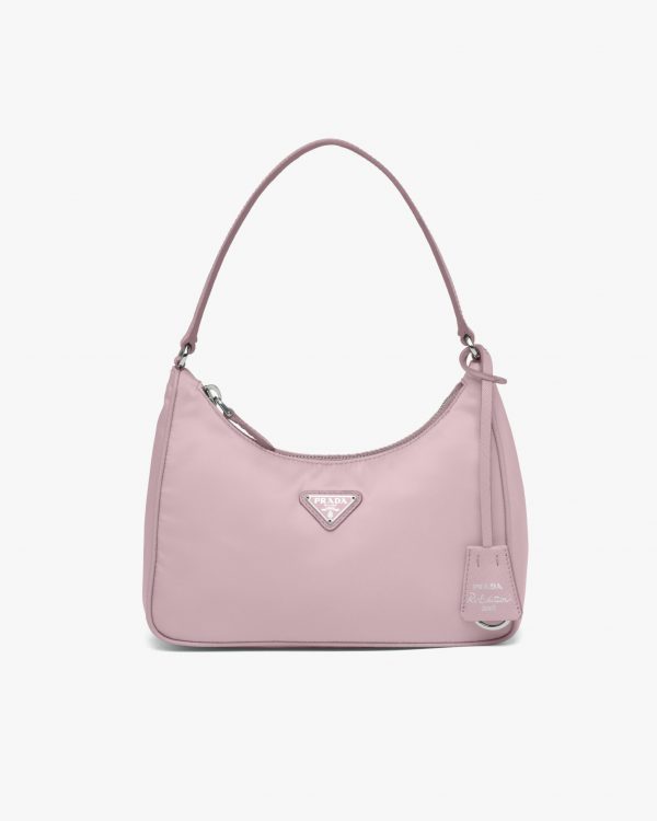 Alabaster Pink Prada Re-Edition 2005 Re-Nylon mini bag