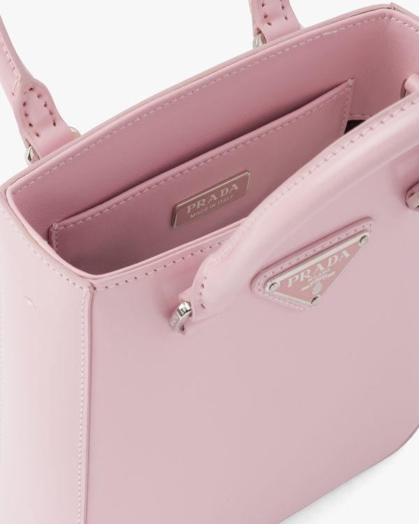 Alabaster Pink Small brushed leather tote - Image 5
