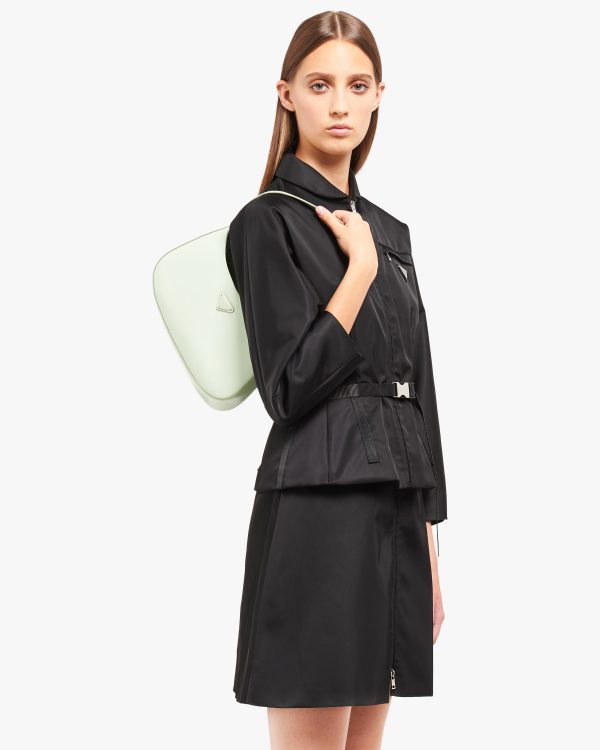 Aqua Prada Cleo brushed leather shoulder bag - Image 2