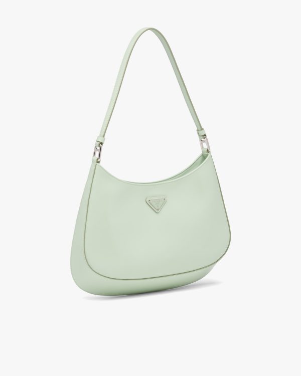 Aqua Prada Cleo brushed leather shoulder bag - Image 3