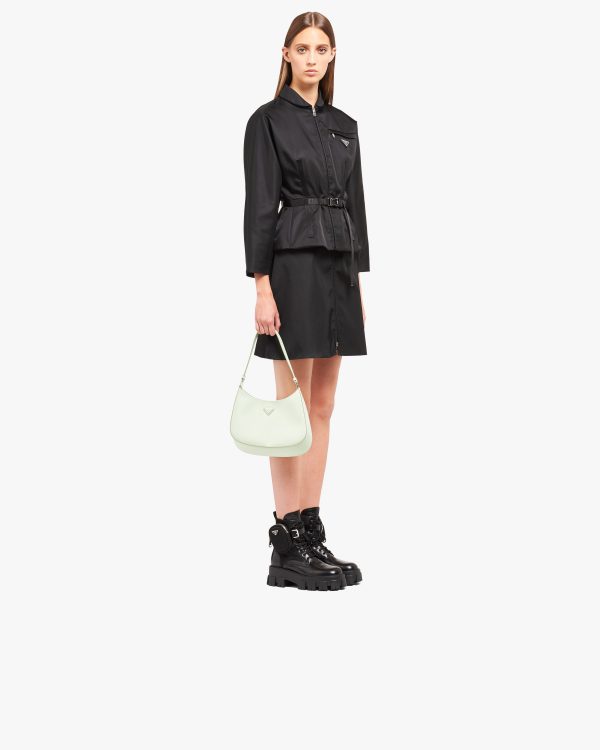 Aqua Prada Cleo brushed leather shoulder bag - Image 7