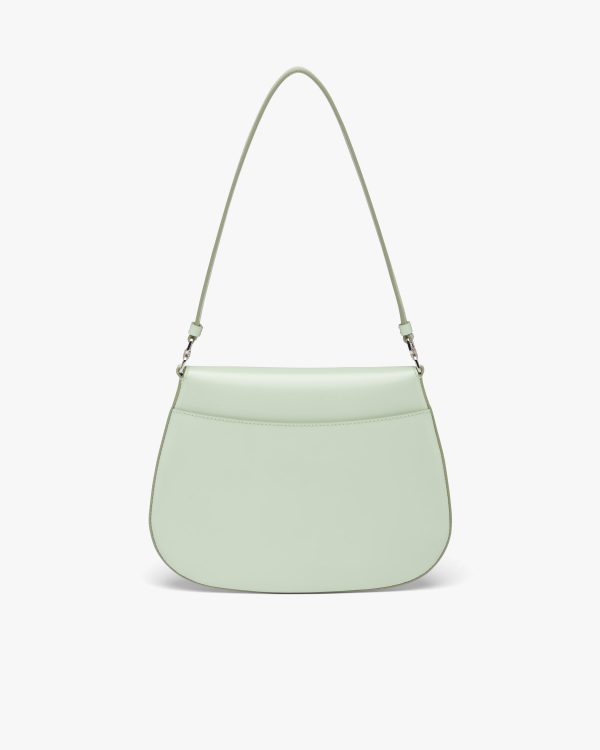 Aqua Prada Cleo brushed leather shoulder bag with flap - Image 4